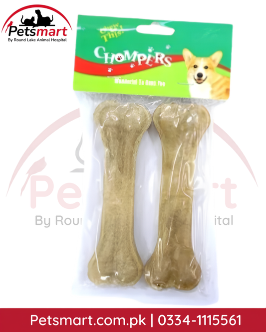 Chompers medium chewing bones for dogs two pack