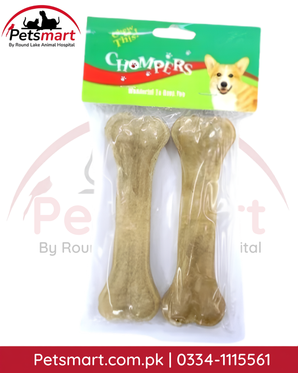 Chompers medium chewing bones for dogs two pack