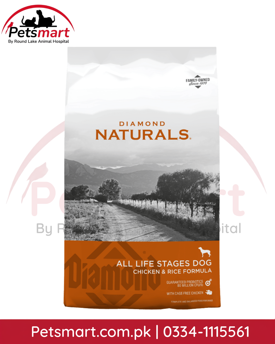 Diamond Naturals All Life Stages Chicken and Rice Dry Dog Food 15kg