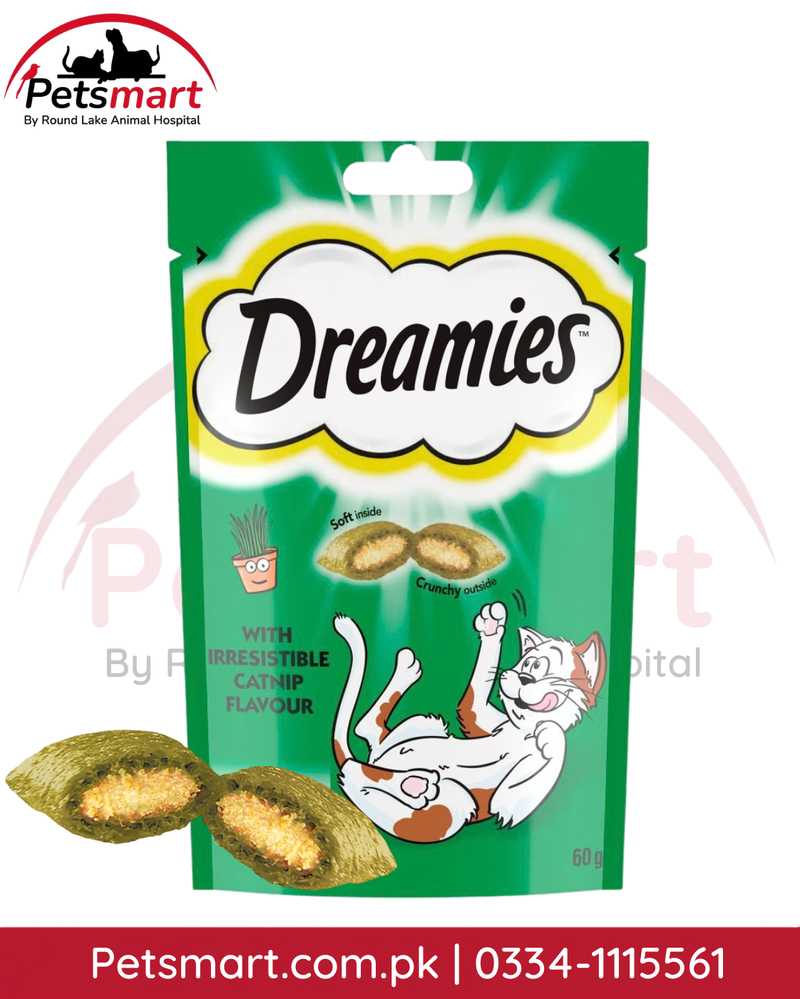 Dreamies Cat Treat Biscuits with Catnip Flavour 60g pack