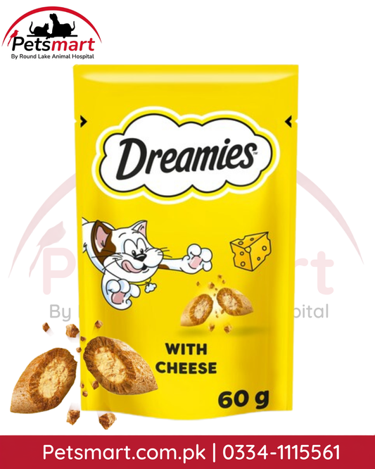 Dreamies Cat Treat Biscuits with Cheese 60g resealable pack