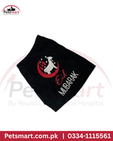 Black Eid Mubarak cat dress festive clothing for cats