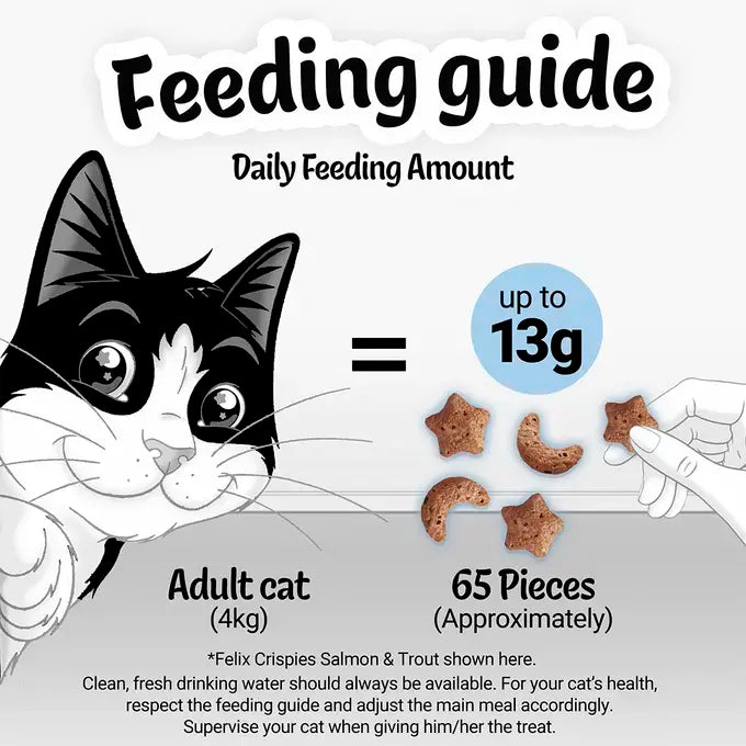 Felix Crispies Beef and Chicken Cat Treats 45g pouch