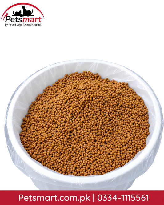 Brown fish feed pellets for aquarium and pond fish
