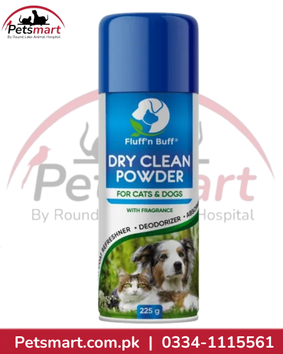 Fluff n Buff Dry Clean Powder 225g waterless grooming powder for cats and dogs
