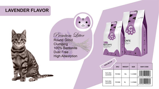Gerry cat Litter (Bentonite) (10 litter) - Lavender