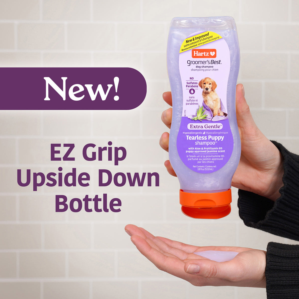 Hartz Groomer’s Best Extra Gentle Tearless Puppy Shampoo 532ml with Aloe Vera and ProVitamin B5