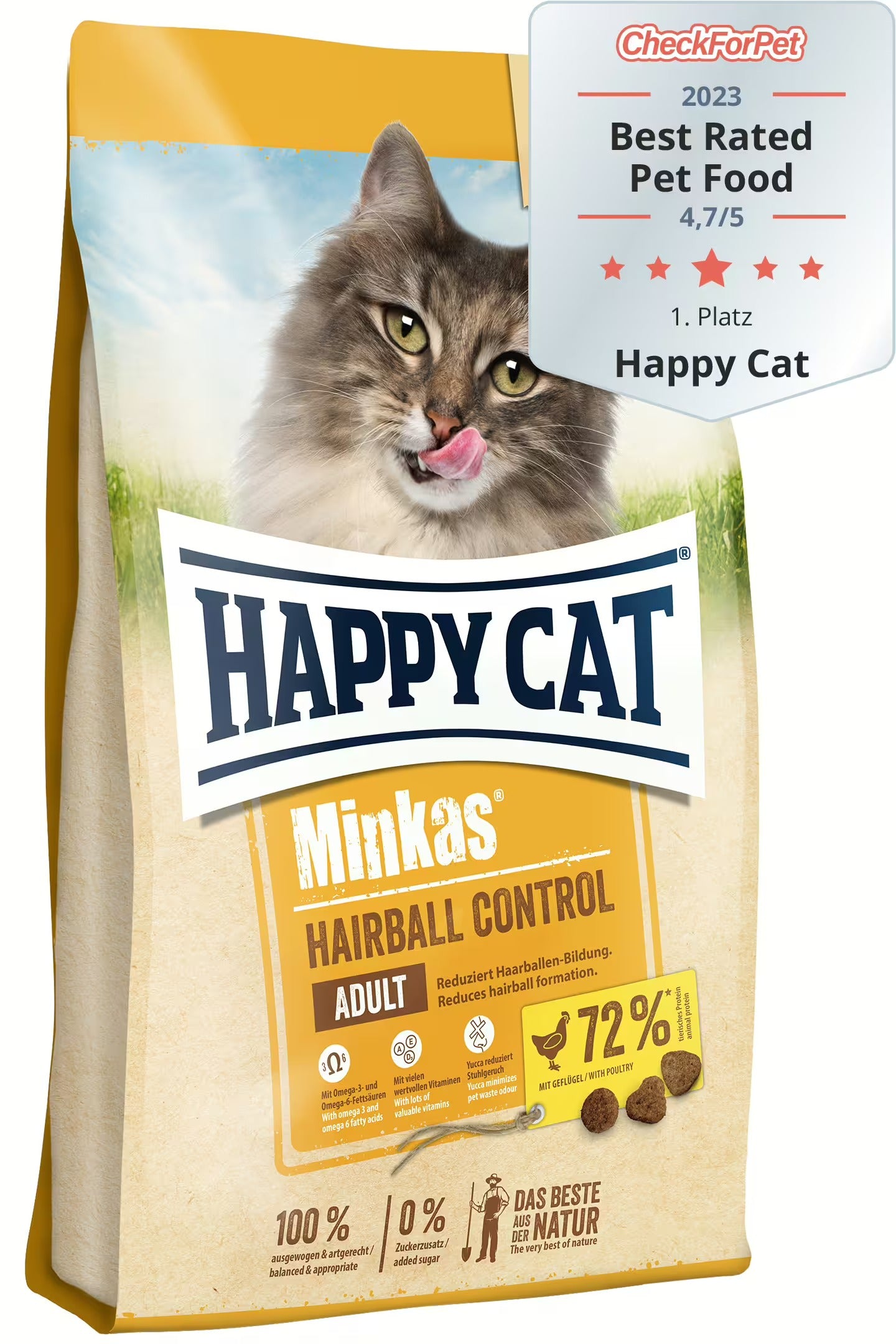happy cat hairball control  food 2kg