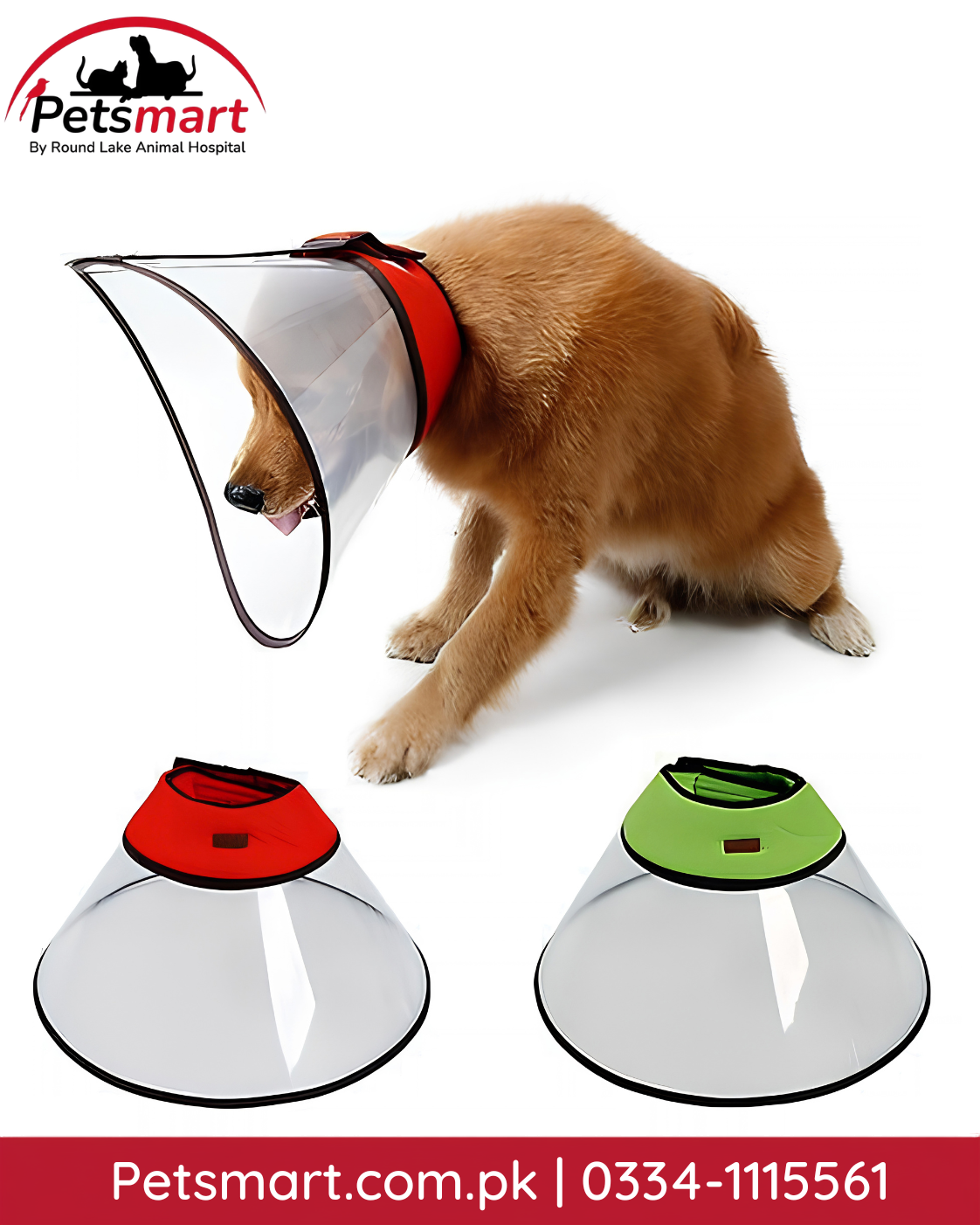 Imported black mesh E-collar recovery cone for large dogs