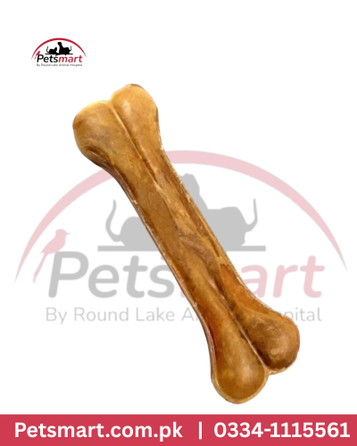 Large brown bone-shaped chewing bone for dogs