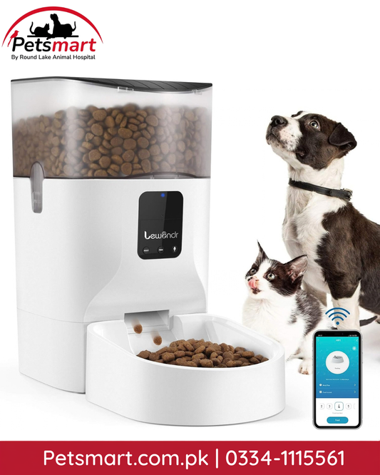 Lewondr 7L smart automatic pet feeder with WiFi app control for cats and small dogs