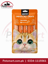MANO Creamy Pet Treats Salmon 75g front and back packaging