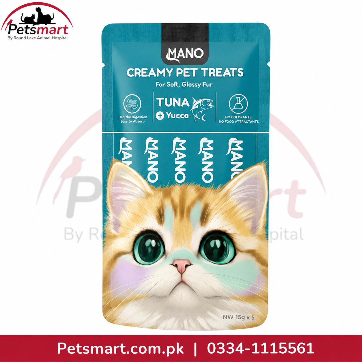MANO Creamy Pet Treats Tuna and Yucca for Cats 75g pack