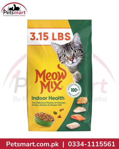Meow Mix Indoor Health dry cat food 1.5kg for adult indoor cats