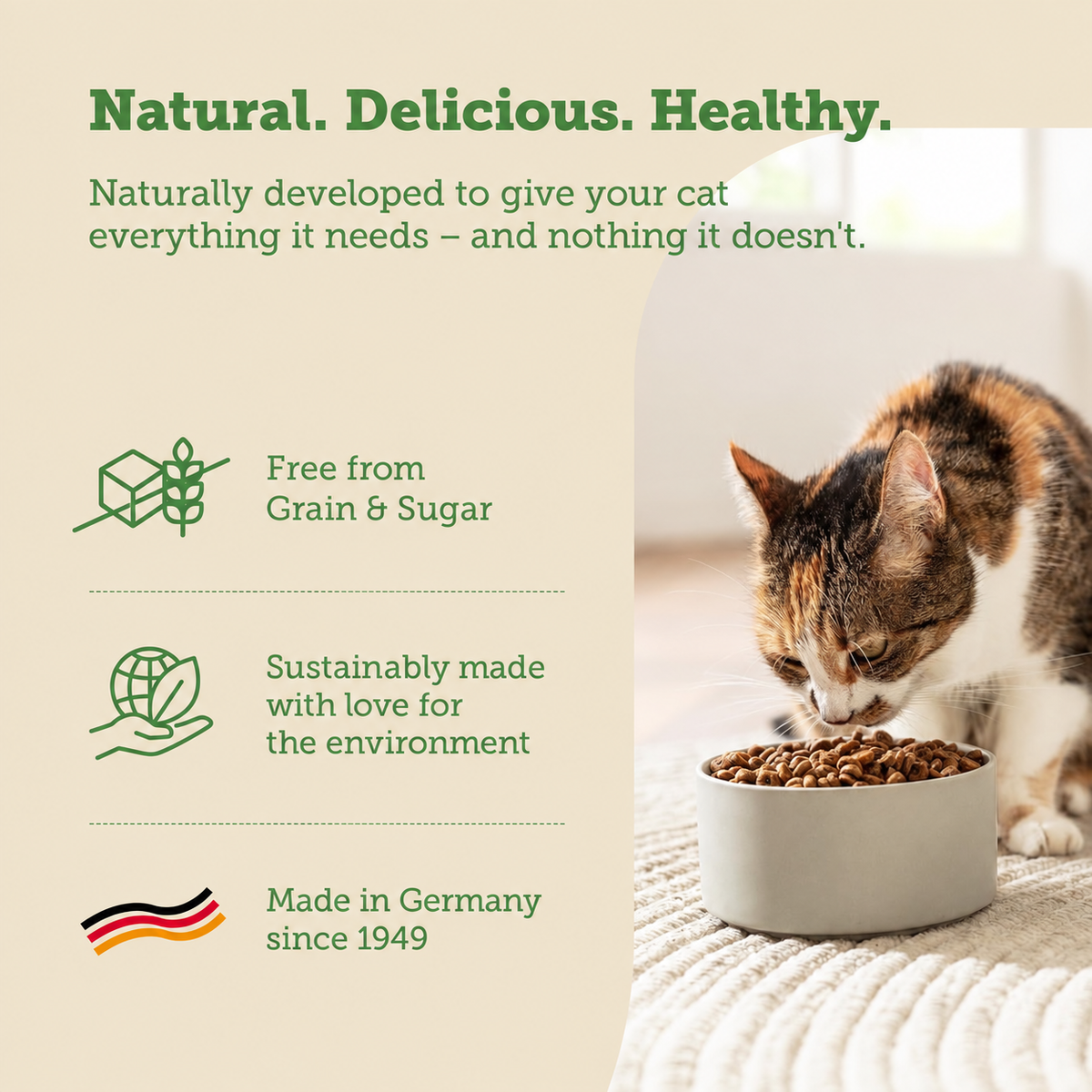 Mera Cats Nature Adult Chicken with fresh chicken and 85 percent animal protein proportion