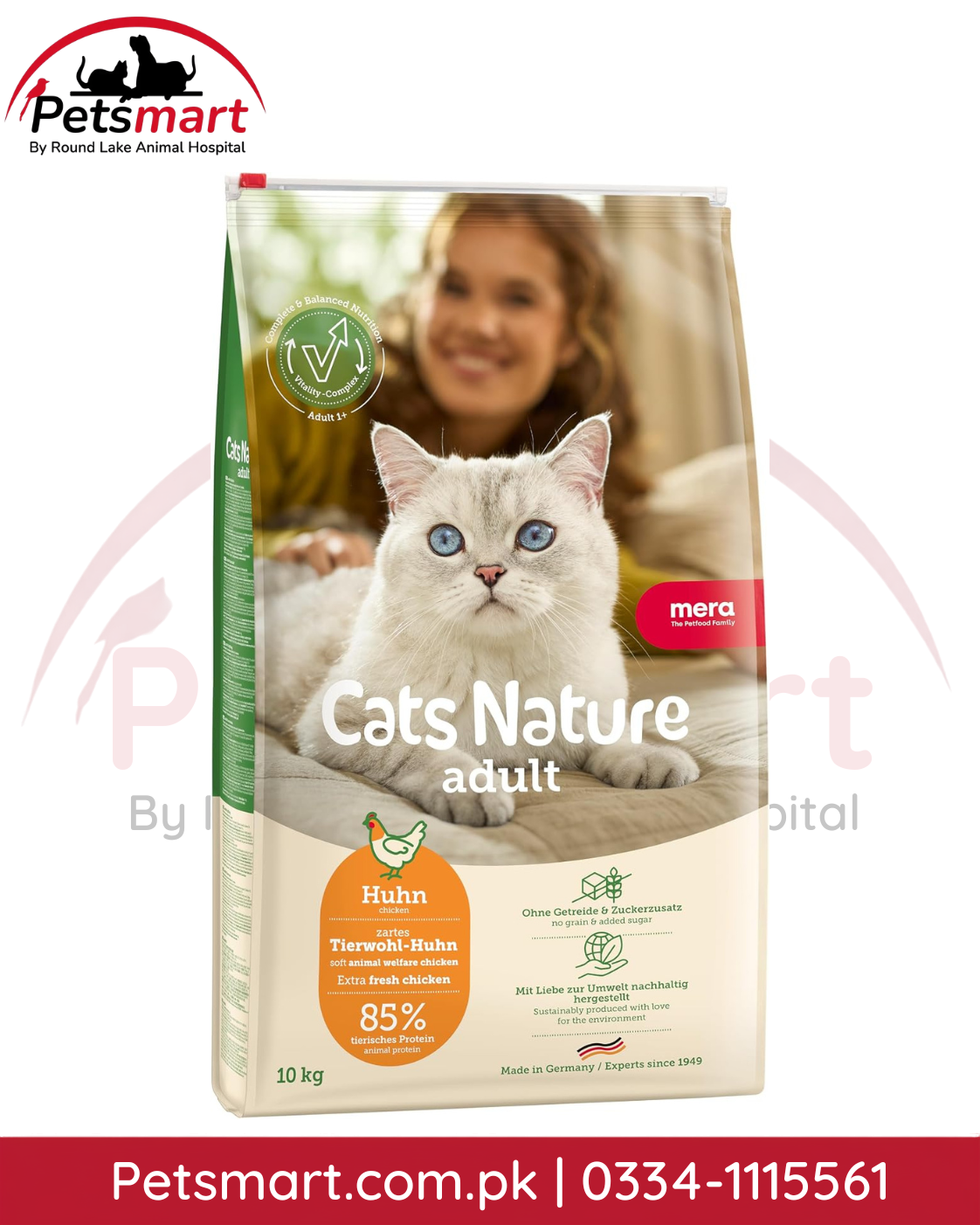 Mera Cats Nature Adult Chicken grain-free dry cat food 10kg bag
