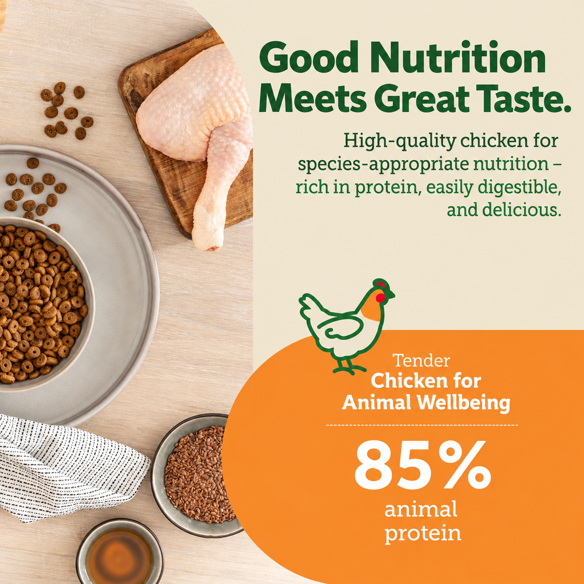 Mera Cats Nature Adult Chicken grain-free cat food with no added sugar and German production