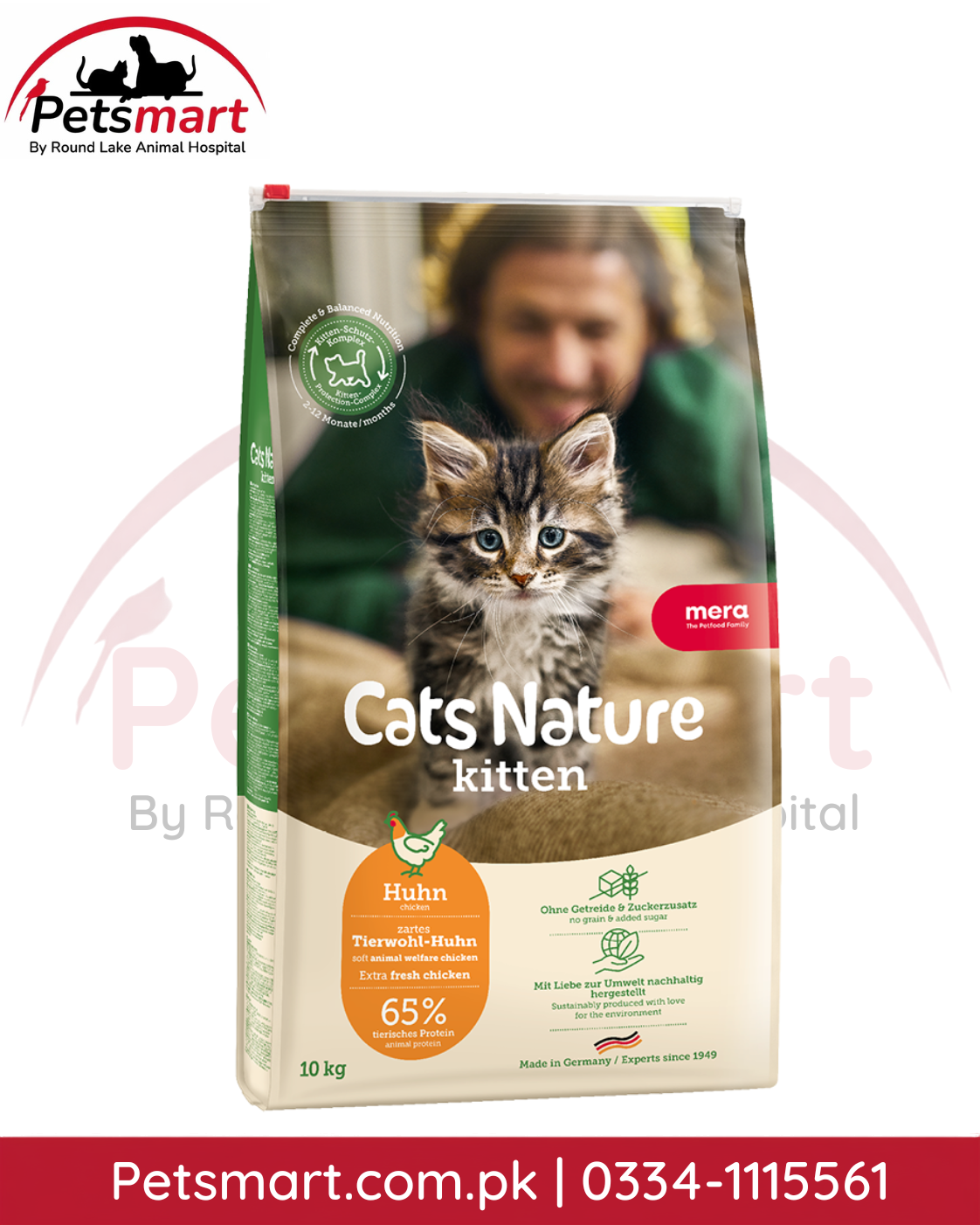 Mera Cats Nature Kitten Chicken grain-free dry cat food 2kg for growing kittens