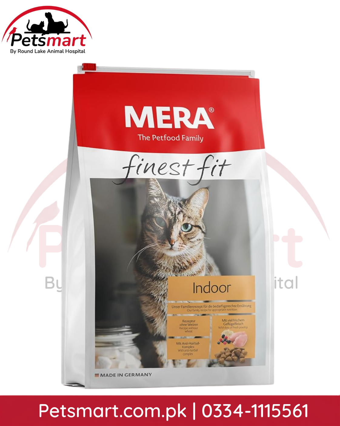 Mera Finest Fit Indoor adult dry cat food 1.5kg with fresh poultry and anti-hairball complex