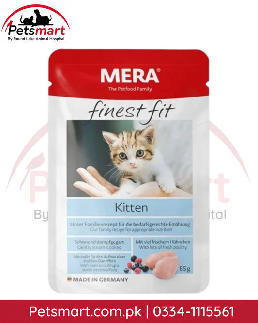 Mera Finest Fit Kitten Jelly wet cat food 85g with chicken for growing kittens