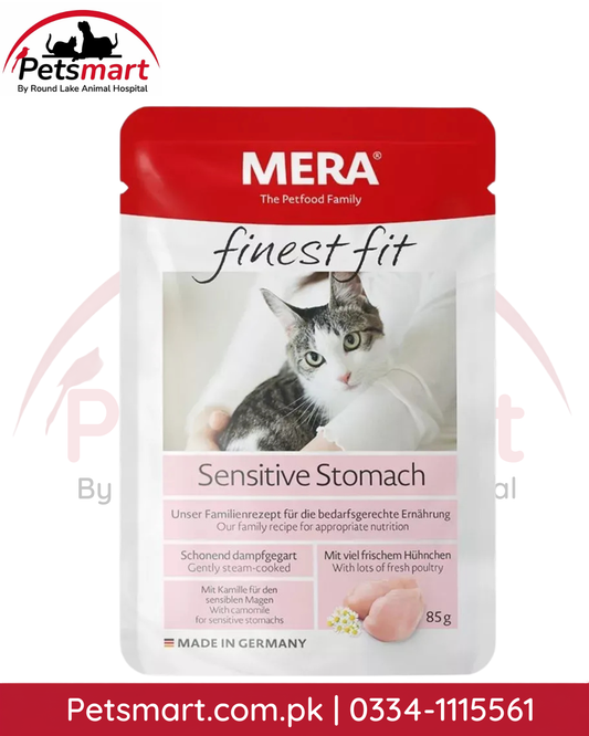 Mera Finest Fit Sensitive Stomach wet cat food 85g with chicken and chamomile for adult cats