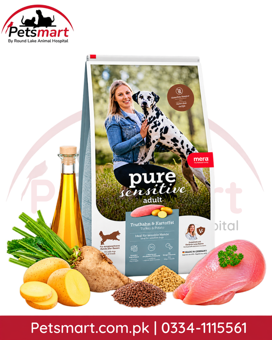 MERA Pure Sensitive Fresh Meat Turkey and Potato grain-free adult dog food 12.5kg