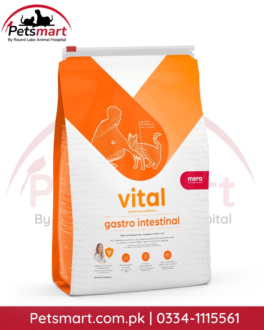 Mera Vital Gastro Intestinal dietetic dry cat food 3kg for adult cats