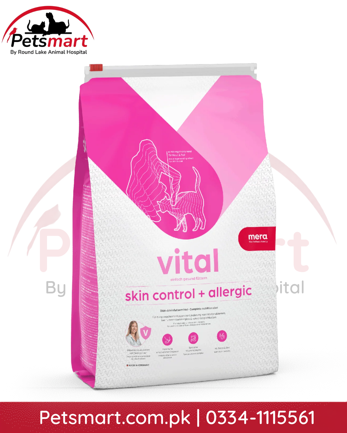 MERA Vital Skin Control + Allergic Dry Cat Food 750g for adult cats