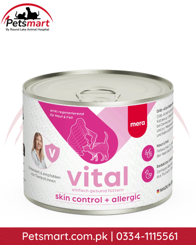 Mera Vital Skin Control + Allergic dietetic wet cat food 200g tin