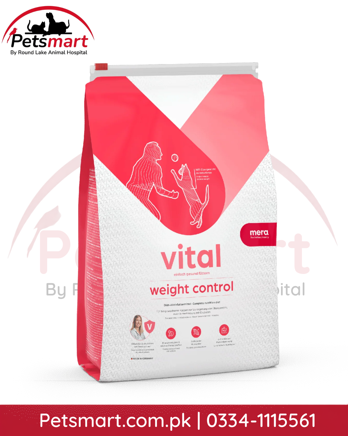 MERA Vital Weight Control Dry Cat Food 3kg for overweight adult cats