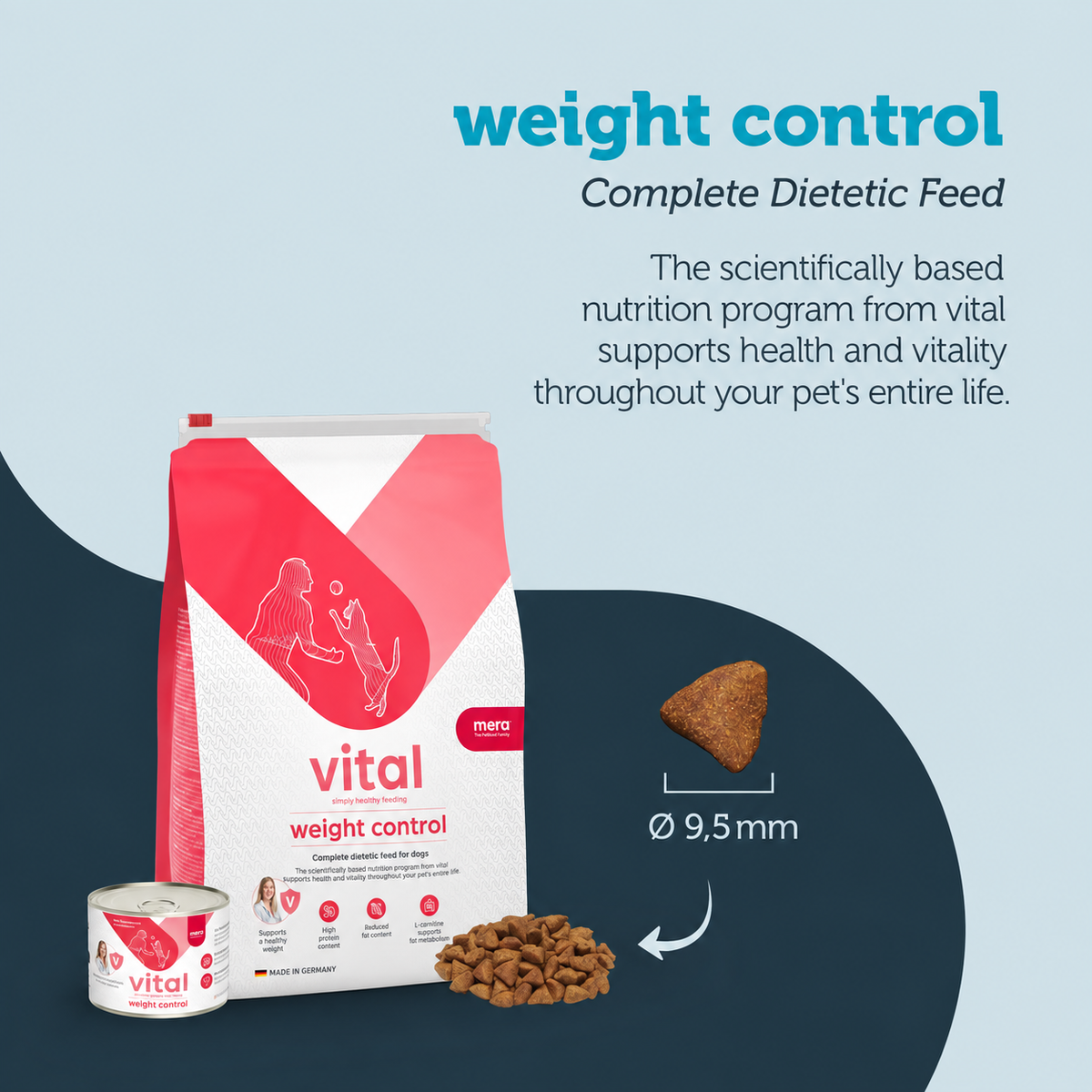 MERA Vital Weight Control 3kg with L-carnitine for adult cat weight management