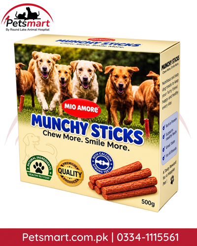 Mio Amore Munchy Sticks dog chew treats 500g high protein chew sticks