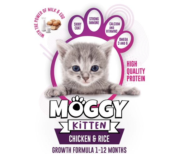 Moggy Kitten Dry Food Chicken And Rice Formula 1KG