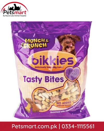 Munch and Crunch Bikkies Tasty Bites small dog treats 300g purple pack