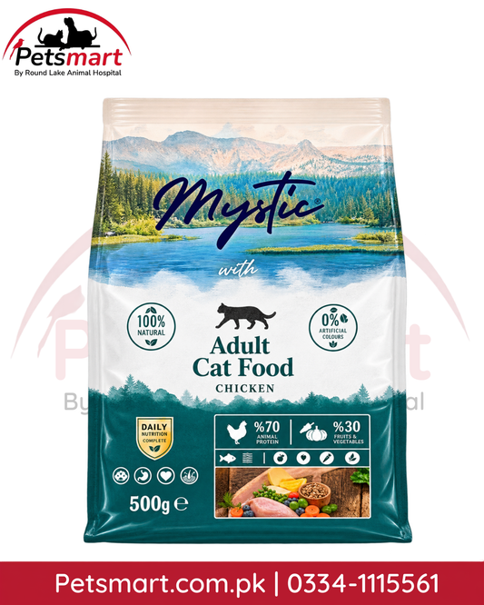 Mystic Adult Cat Food Chicken 500g dry food for adult cats