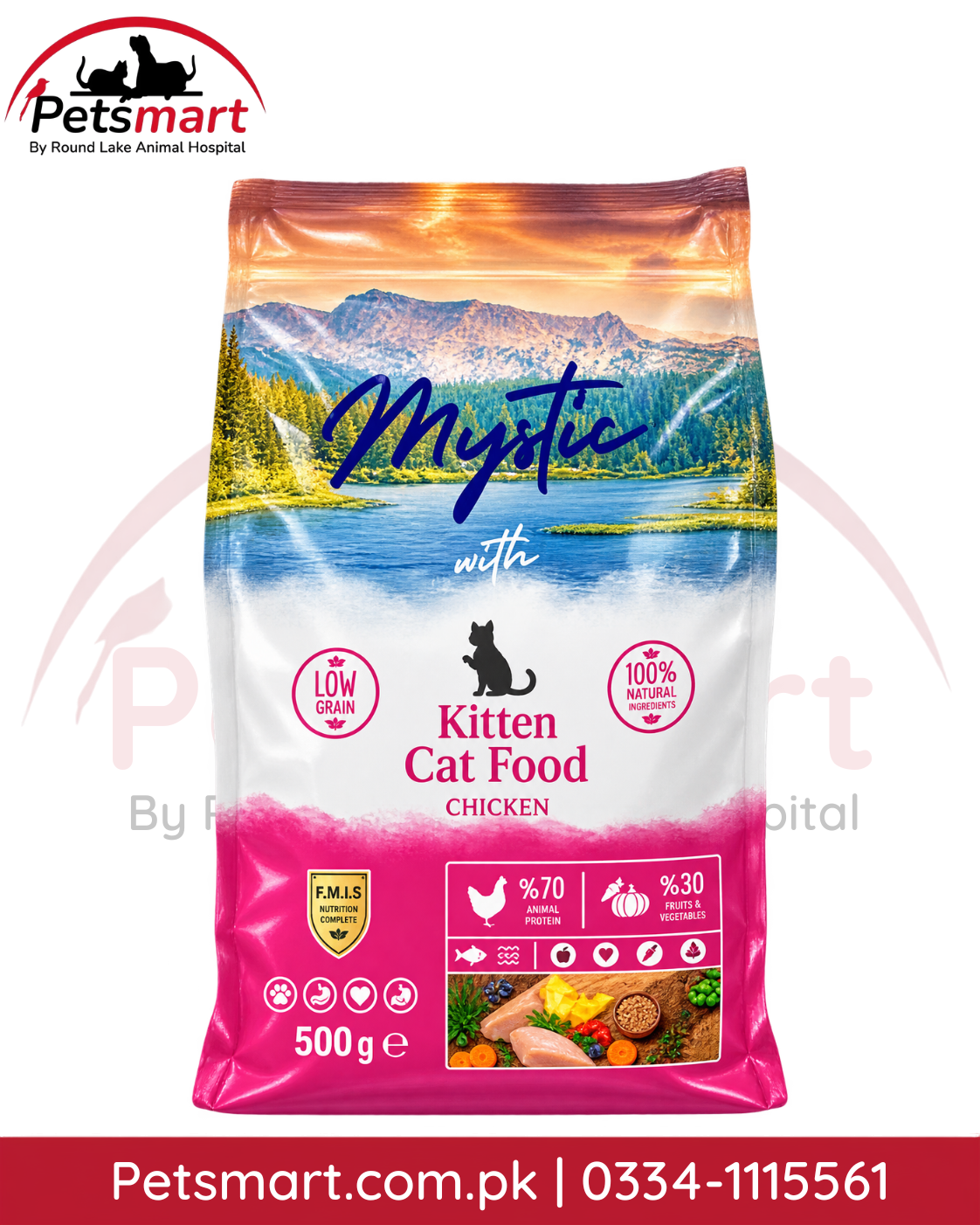 Mystic Kitten Cat Food Chicken 500g dry food for growing kittens