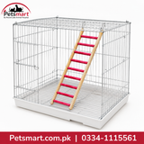 Nine step hanging bird ladder measuring 12 by 42cm for climbing and perching