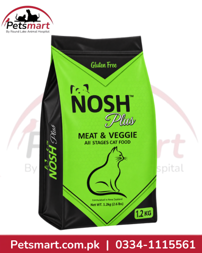 Nosh Plus Meat and Veggie All Stages Cat Food 1.2kg gluten free dry cat food