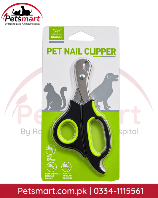 Nunbell small black and green pet nail clipper for cats kittens puppies and small dogs

