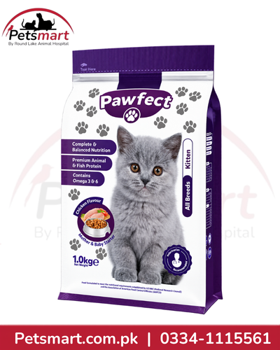 Pawfect Kitten Food 1kg chicken flavour dry food for all breed kittens