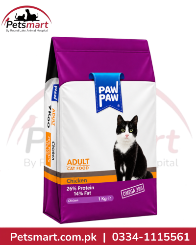 Pawpaw Adult Cat Food Chicken 1kg dry food for adult cats