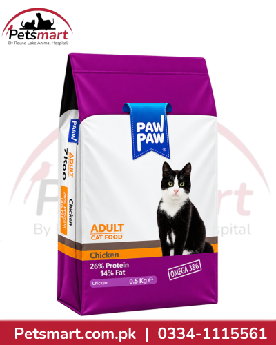 Pawpaw Adult Cat Food Chicken 500g dry food for adult cats