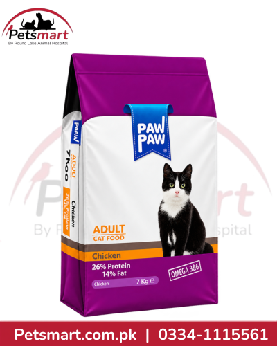 Pawpaw Adult Cat Food Chicken 7kg dry food for adult cats