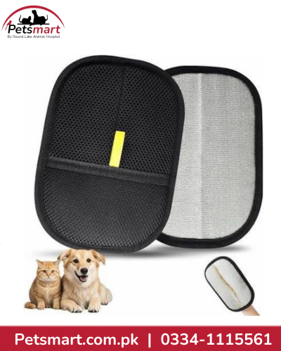 Pet hair lint remover glove 20 by 15cm for removing cat and dog hair from fabric surfaces