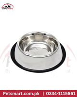 XXL Stainless Steel Pet Bowl with Black Rubber Base for  Dogs