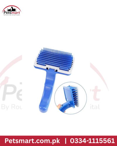 Button blue brush L