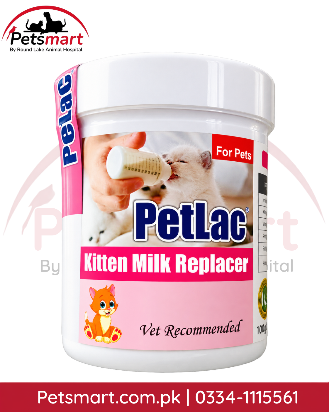 PetLac Kitten Milk Replacer 100g nutritional milk powder for newborn and growing kittens