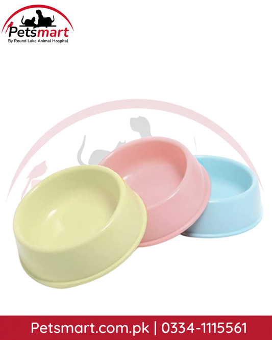 Plastic pet feeding bowl for dogs and cats for food or water