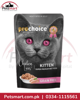 ProChoice Kitten Chicken Liver Meaty Bites in Jelly grain free wet cat food 85g