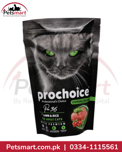 ProChoice Pro 36 Lamb and Rice hypoallergenic dry cat food 330g for adult cats